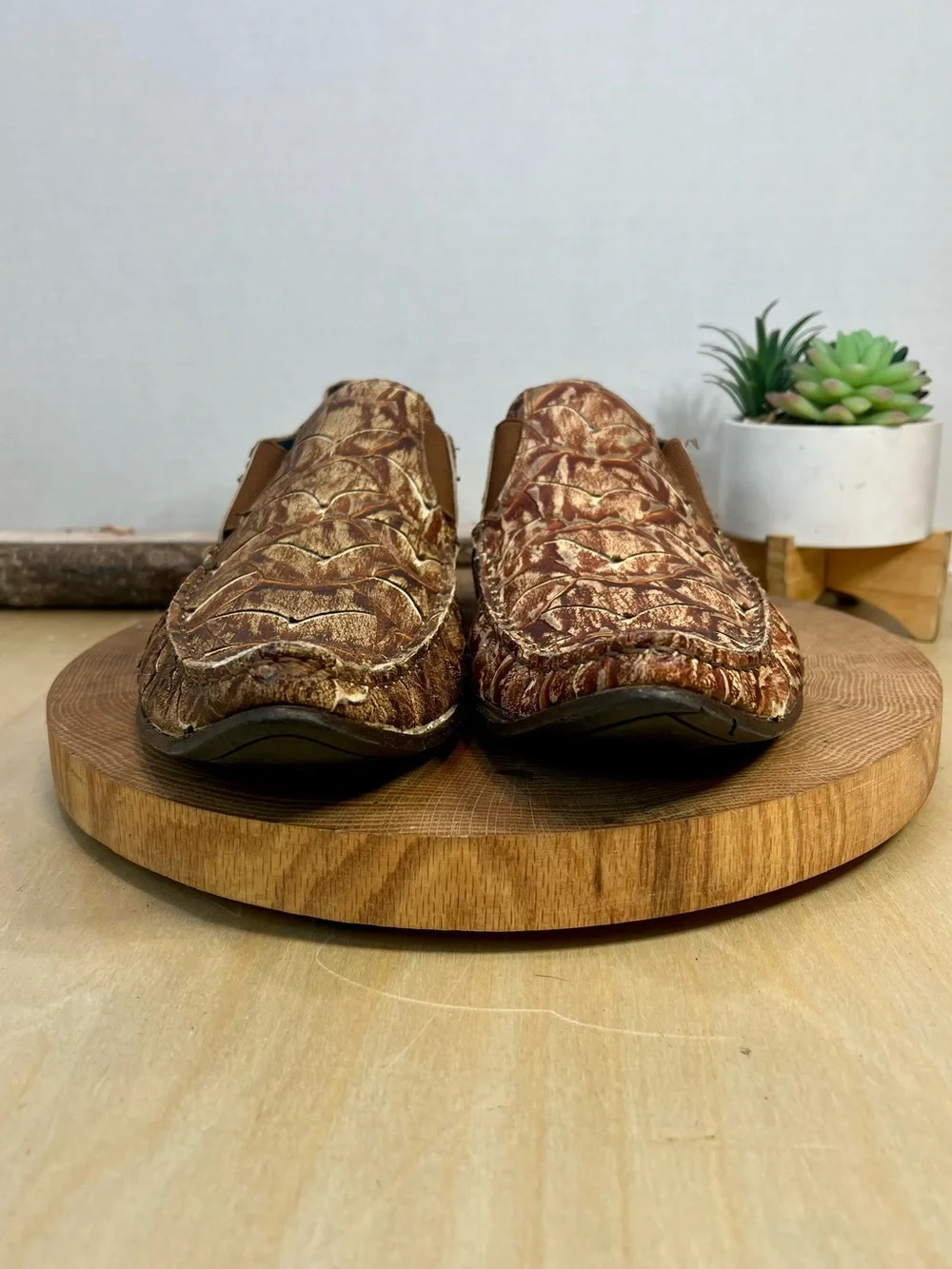 Vintage Mark Nason Rock Never Dies Leather Loafers Made in Italy Size 10
